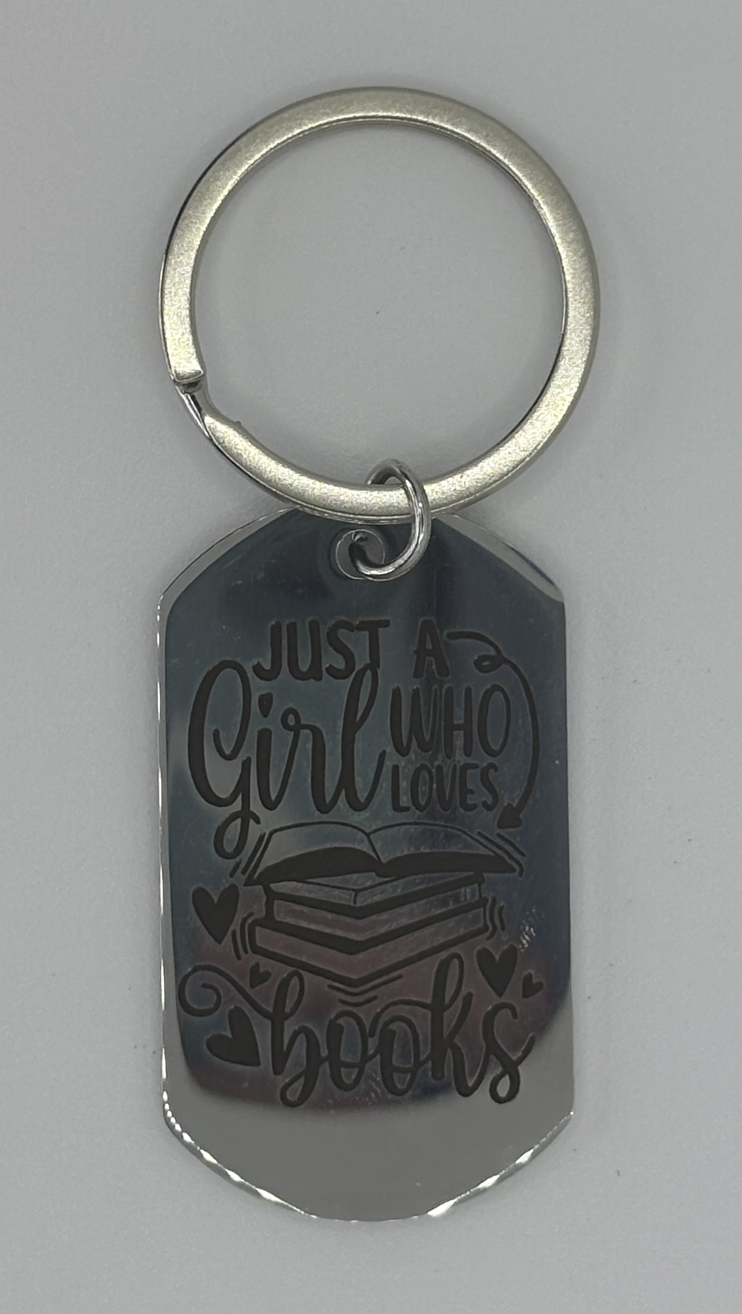 Just a Girl Who Loves Books Keyring