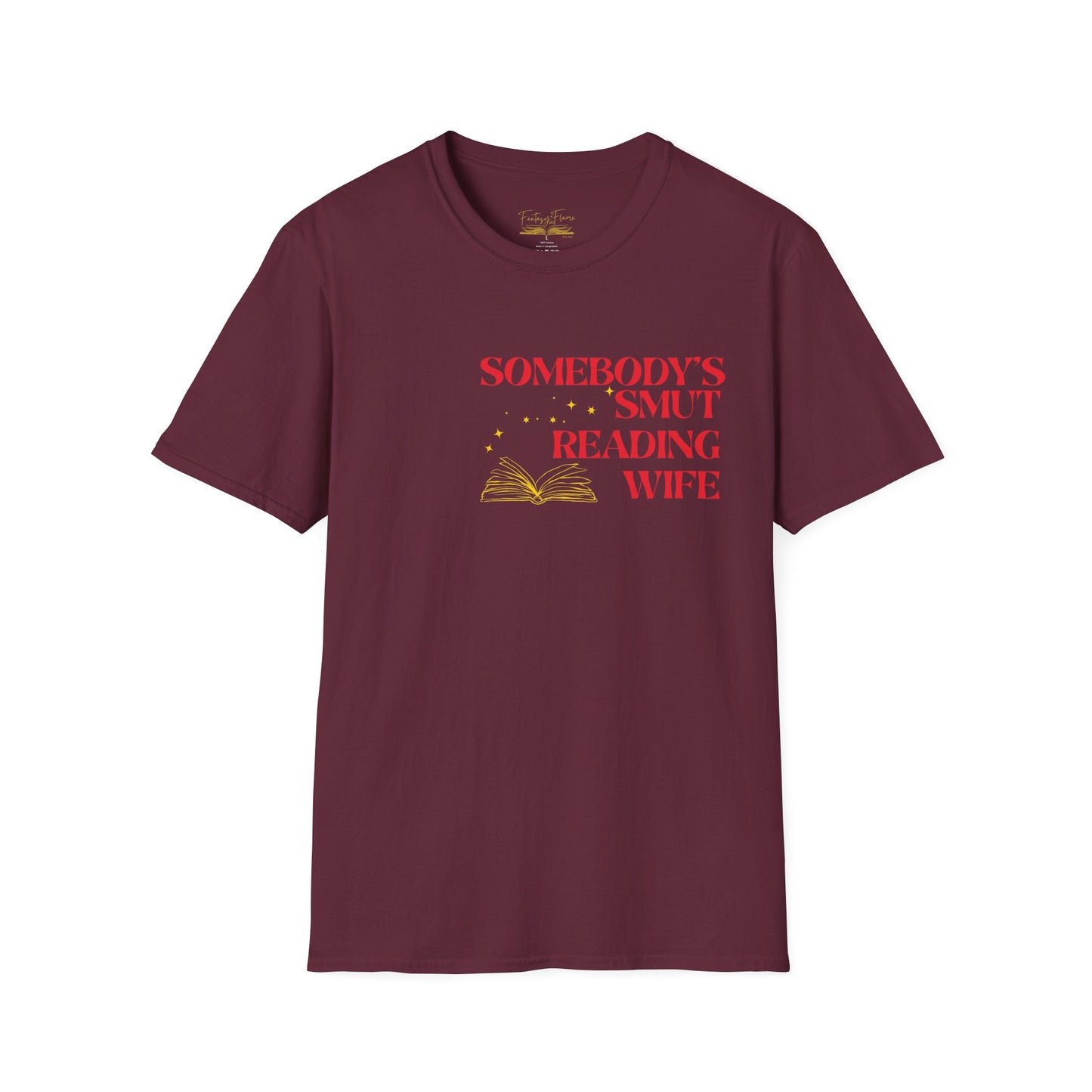 Somebody's Smut Reading Wife Cotton (red script) T-Shirt