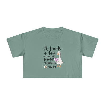 A Book A Day Crop Tee