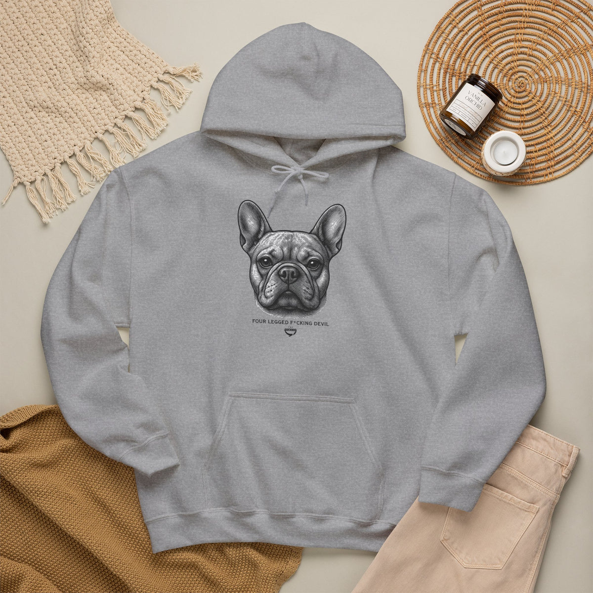Officially Licensed Beau Black Script Hoodie