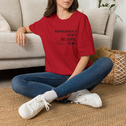Somebody's Smut Reading Wife Cotton T-Shirt