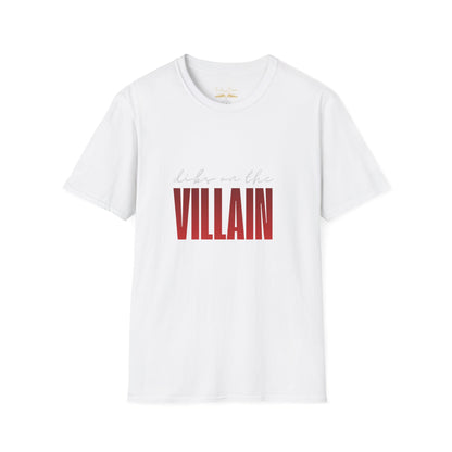 Dibs on the Villain (white script) Cotton T-Shirt