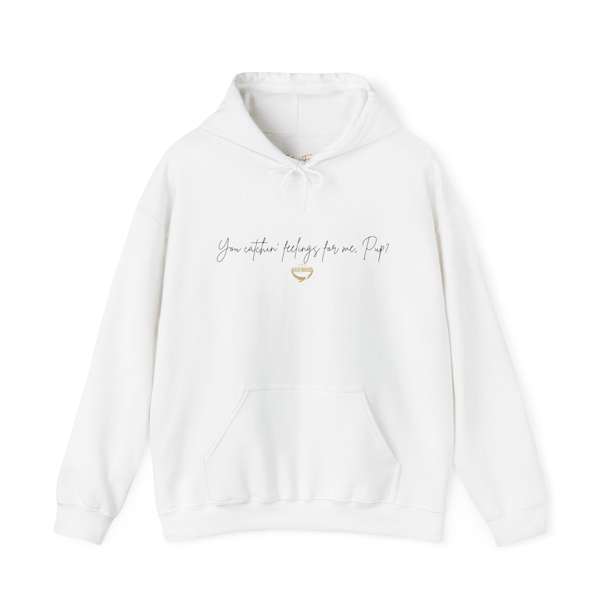 Officially Licensed Catching Feelings Black Script Hoodie