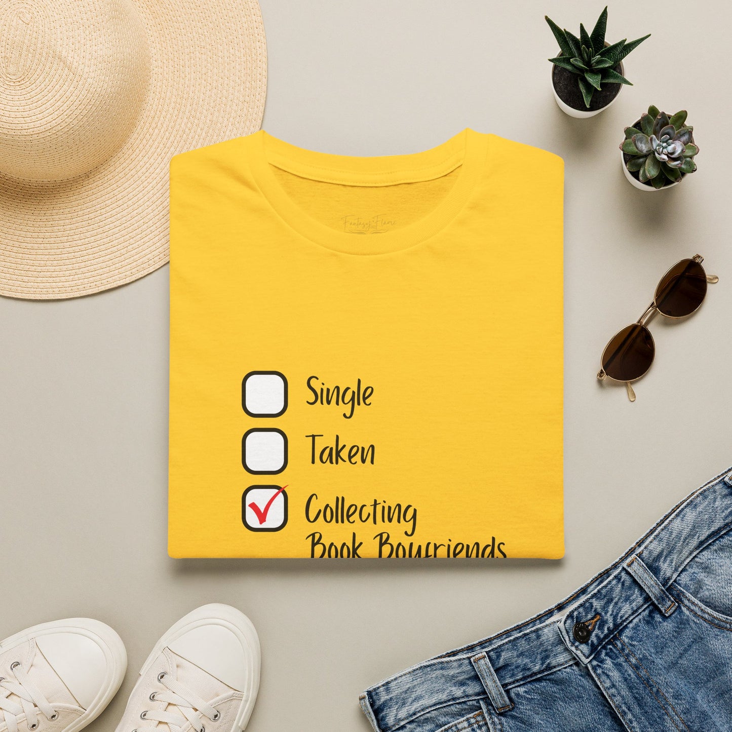 Collecting Book Boyfriends Cotton T-Shirt