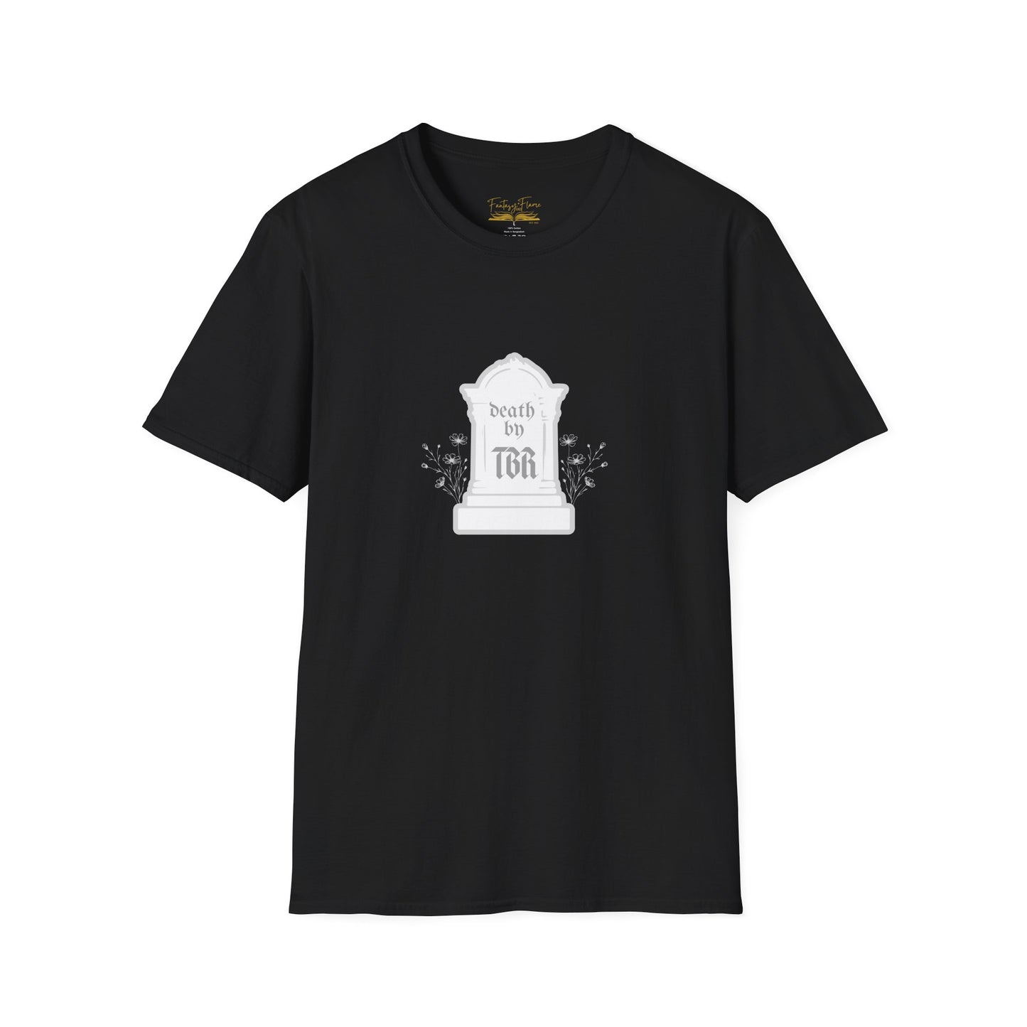 Death by TBR (grey script) Cotton T-Shirt