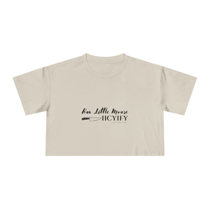 Run Little Mouse Light Crop Tee