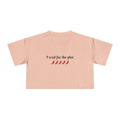 I Read For The Plot Crop Tee