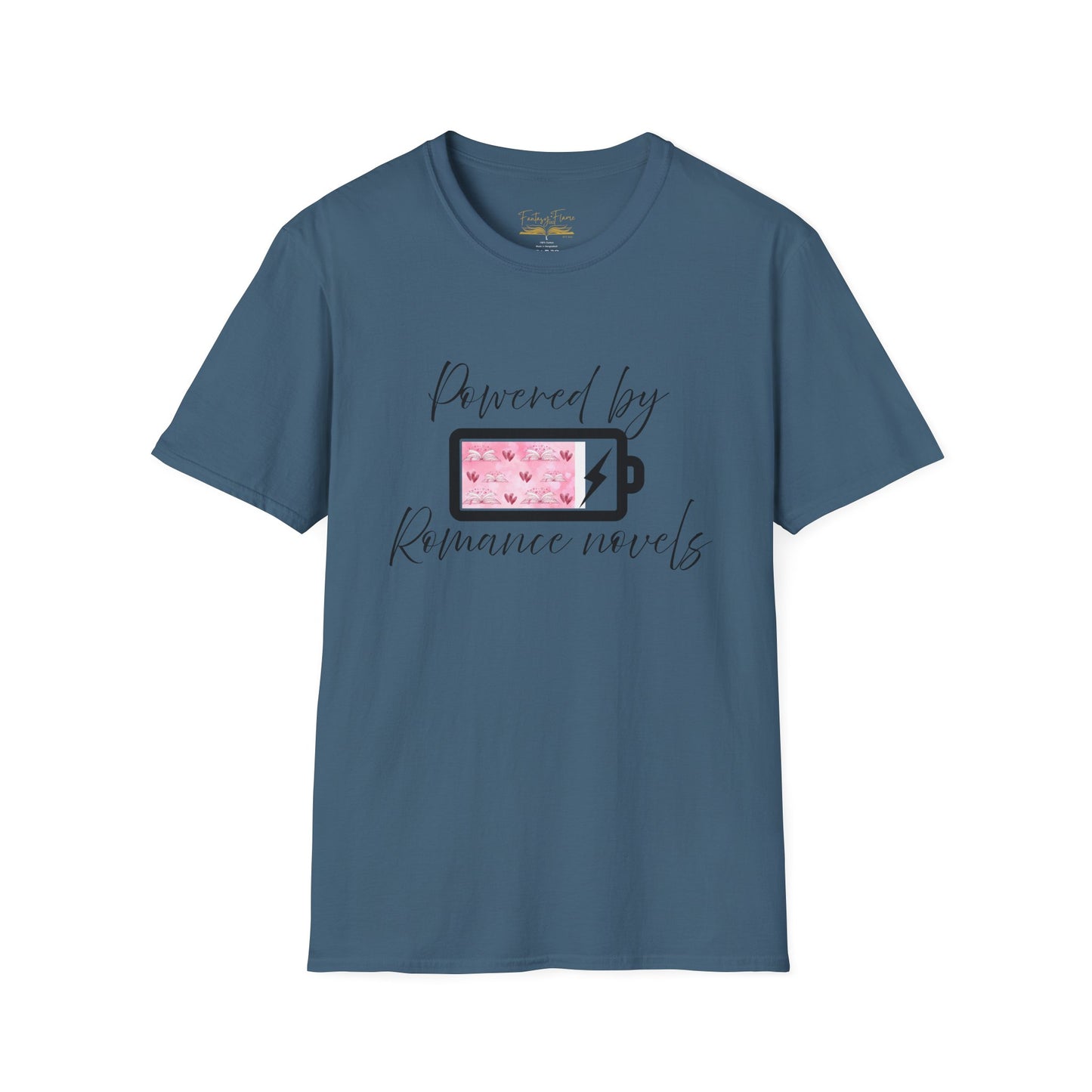 Powered By Romance Novels Cotton T-Shirt