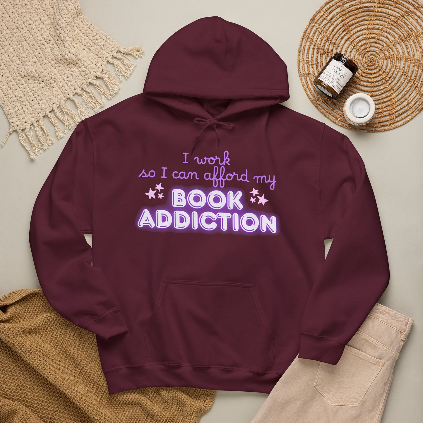 I Work to Afford My Book Addiction Hoodie