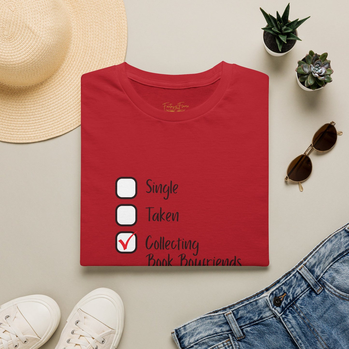 Collecting Book Boyfriends Cotton T-Shirt