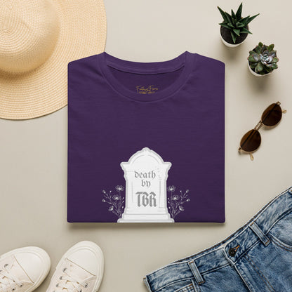 Death by TBR (grey script) Cotton T-Shirt