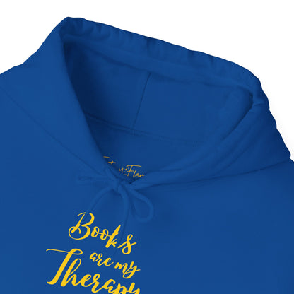 Books Are My Therapy (yellow script) Hoodie