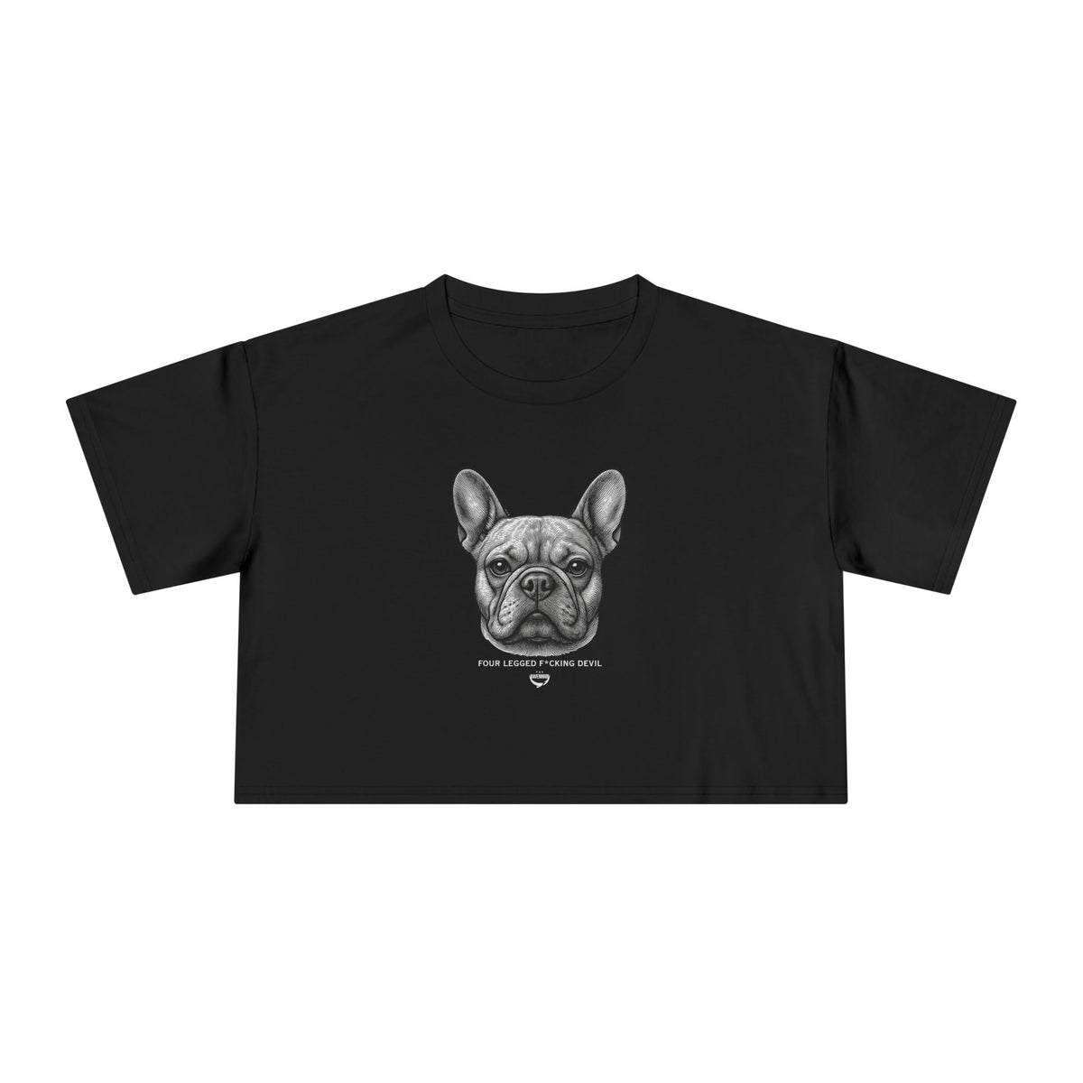 Officially Licensed Beau White Script Crop Tee