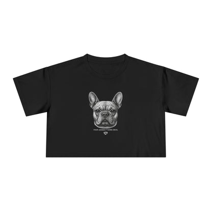 Officially Licensed Beau White Script Crop Tee