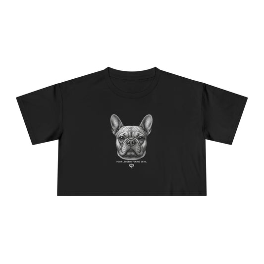 Officially Licensed Beau White Script Crop Tee