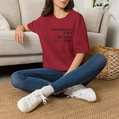 Somebody's Smut Reading Wife Cotton T-Shirt
