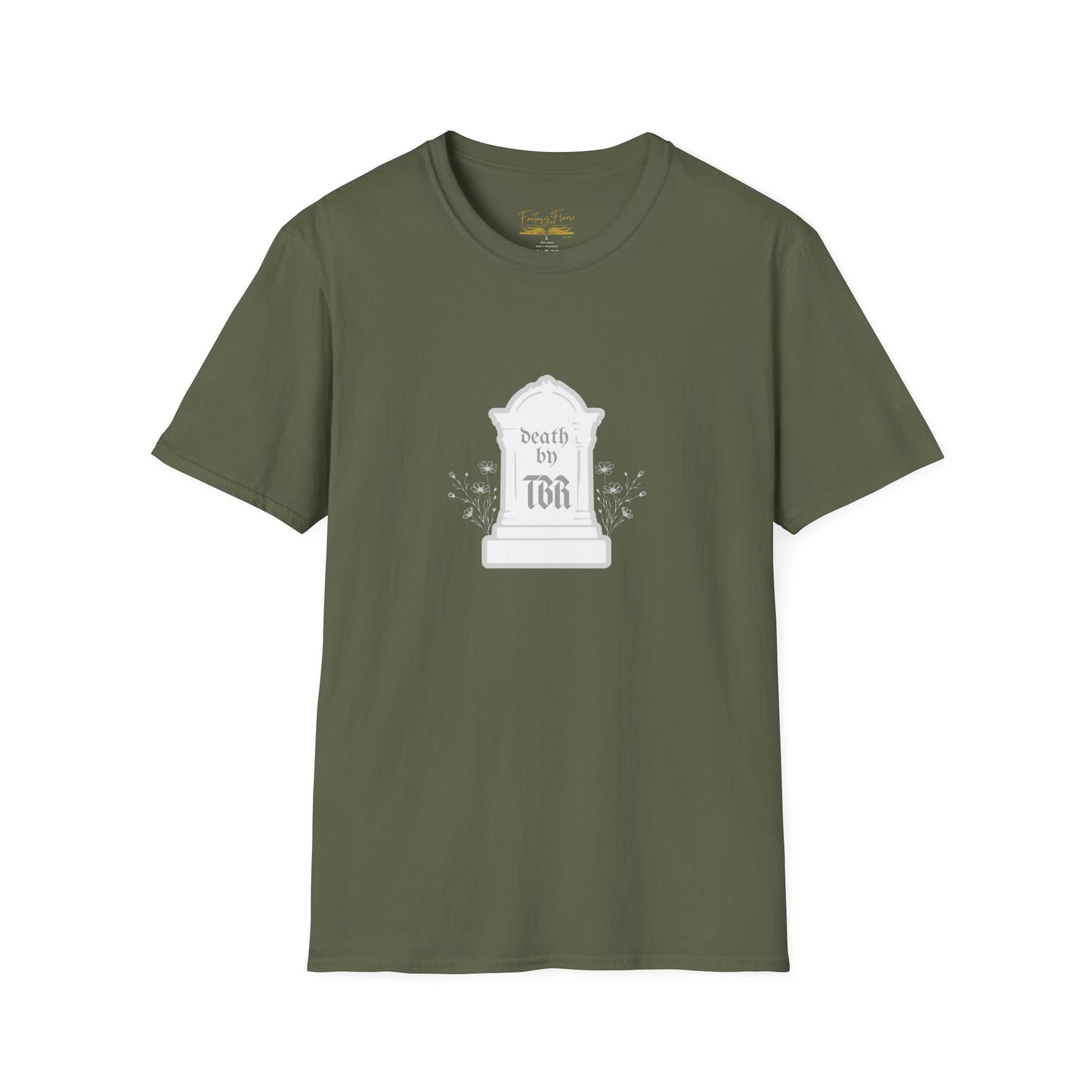 Death by TBR (grey script) Cotton T-Shirt