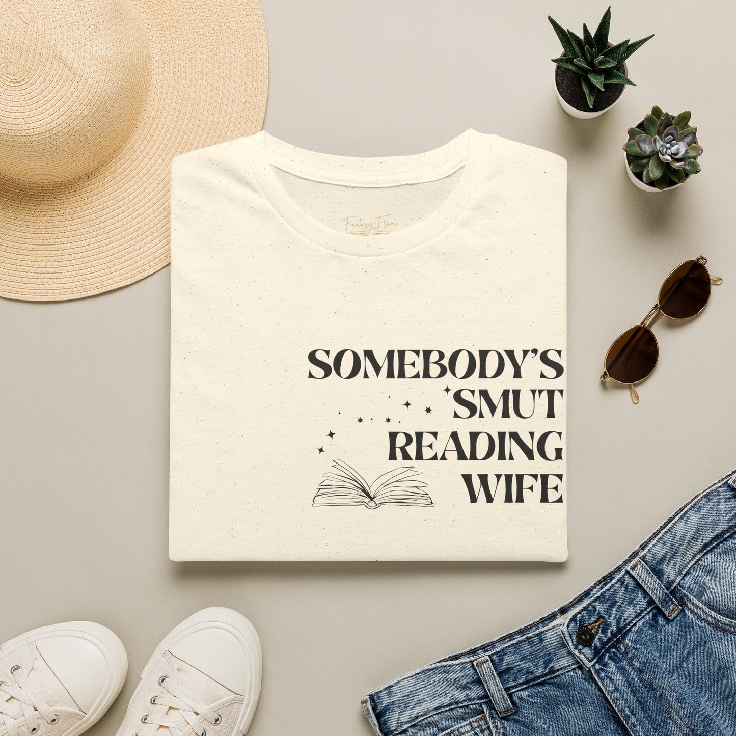 Somebody's Smut Reading Wife Cotton T-Shirt