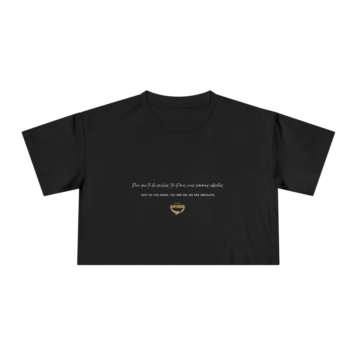 Officially Licensed French Tobias White Script Crop Tee