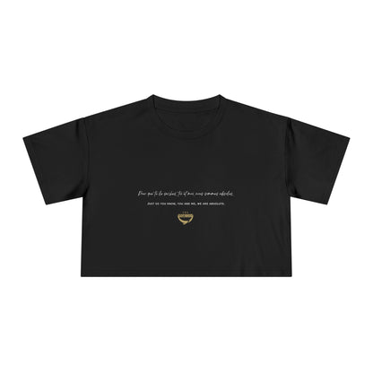 Officially Licensed French Tobias White Script Crop Tee