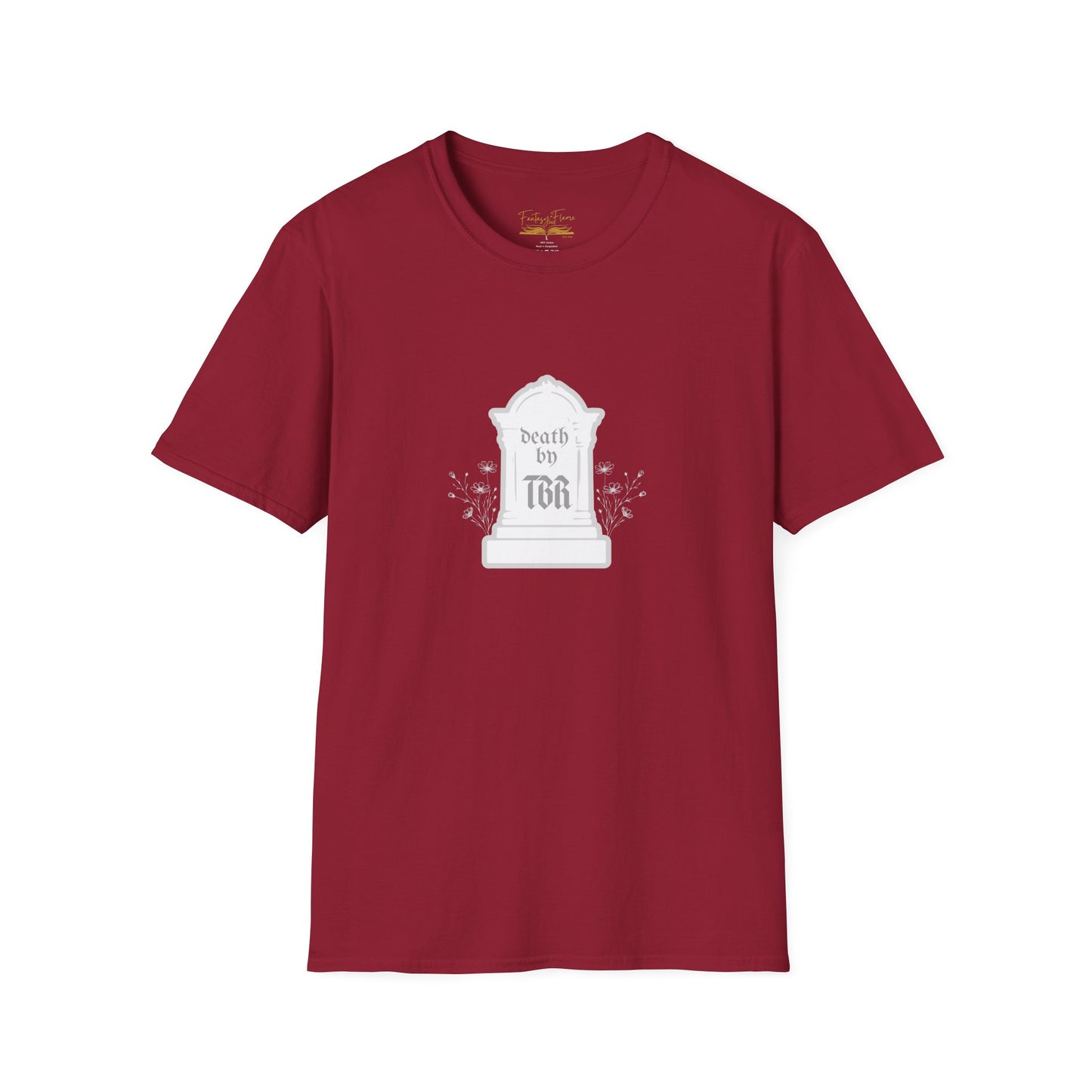 Death by TBR (grey script) Cotton T-Shirt