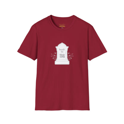 Death by TBR (grey script) Cotton T-Shirt