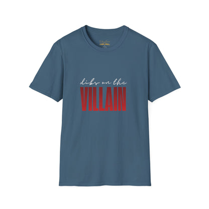 Dibs on the Villain (white script) Cotton T-Shirt