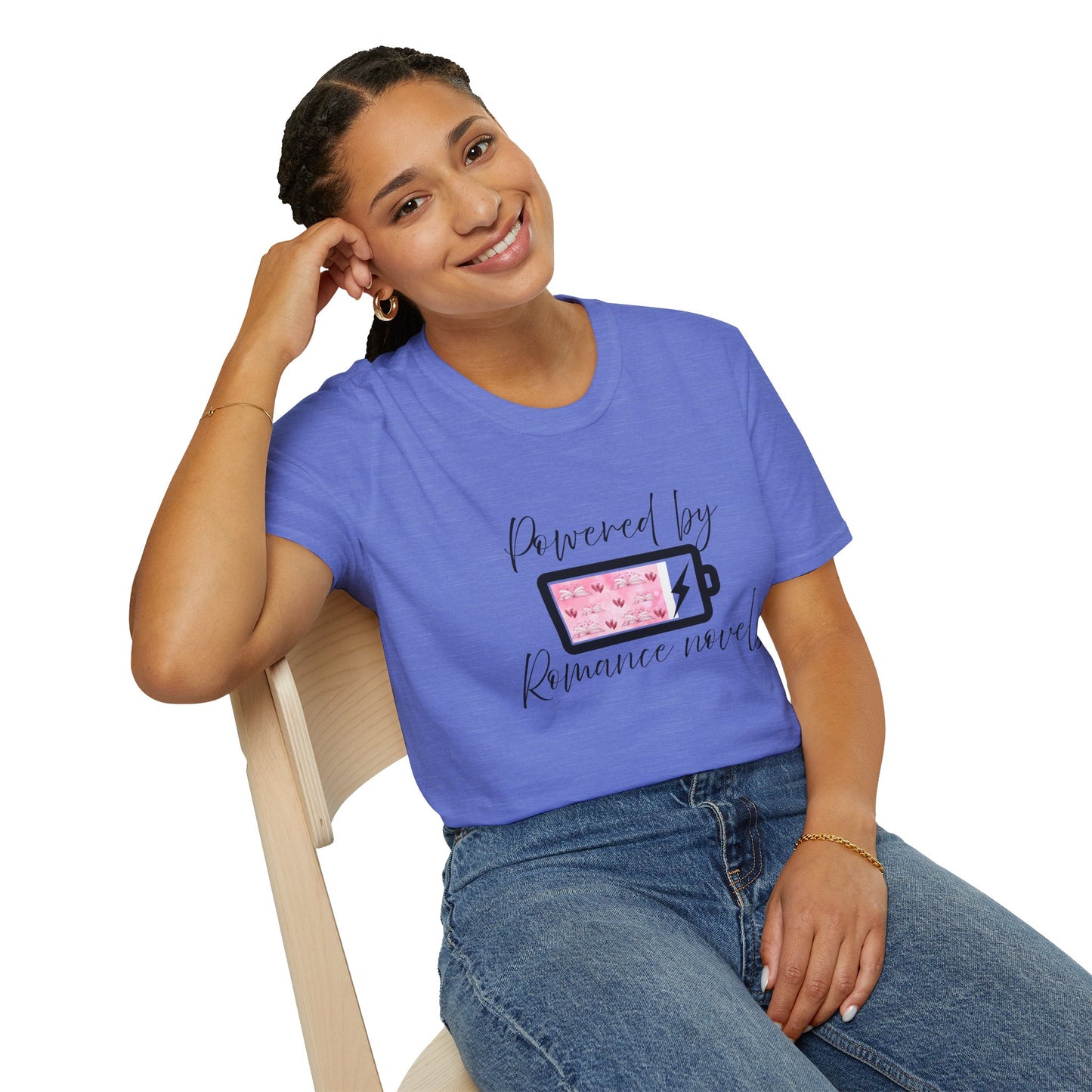 Powered By Romance Novels Cotton T-Shirt