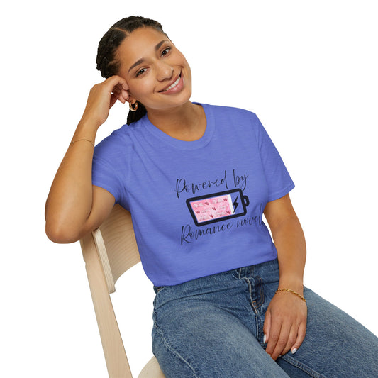 Powered By Romance Novels Cotton T-Shirt