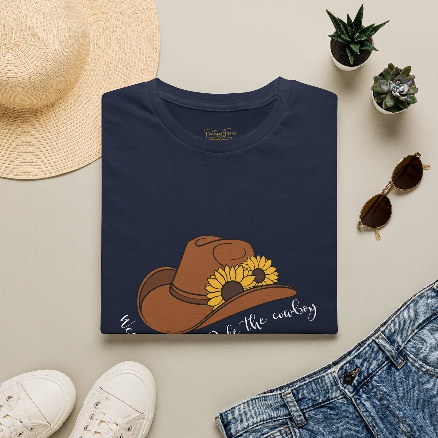 Ride The Cowboy (white script) cotton T-shirt