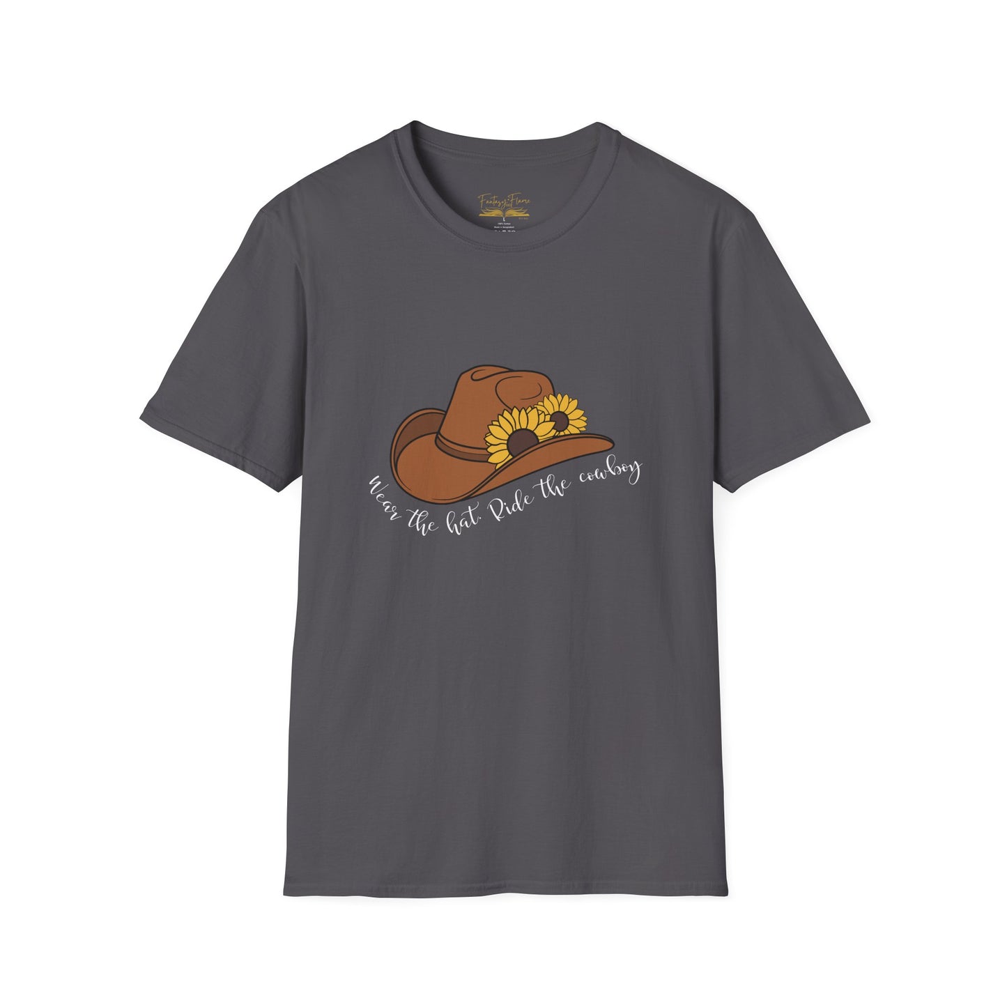 Ride The Cowboy (white script) cotton T-shirt