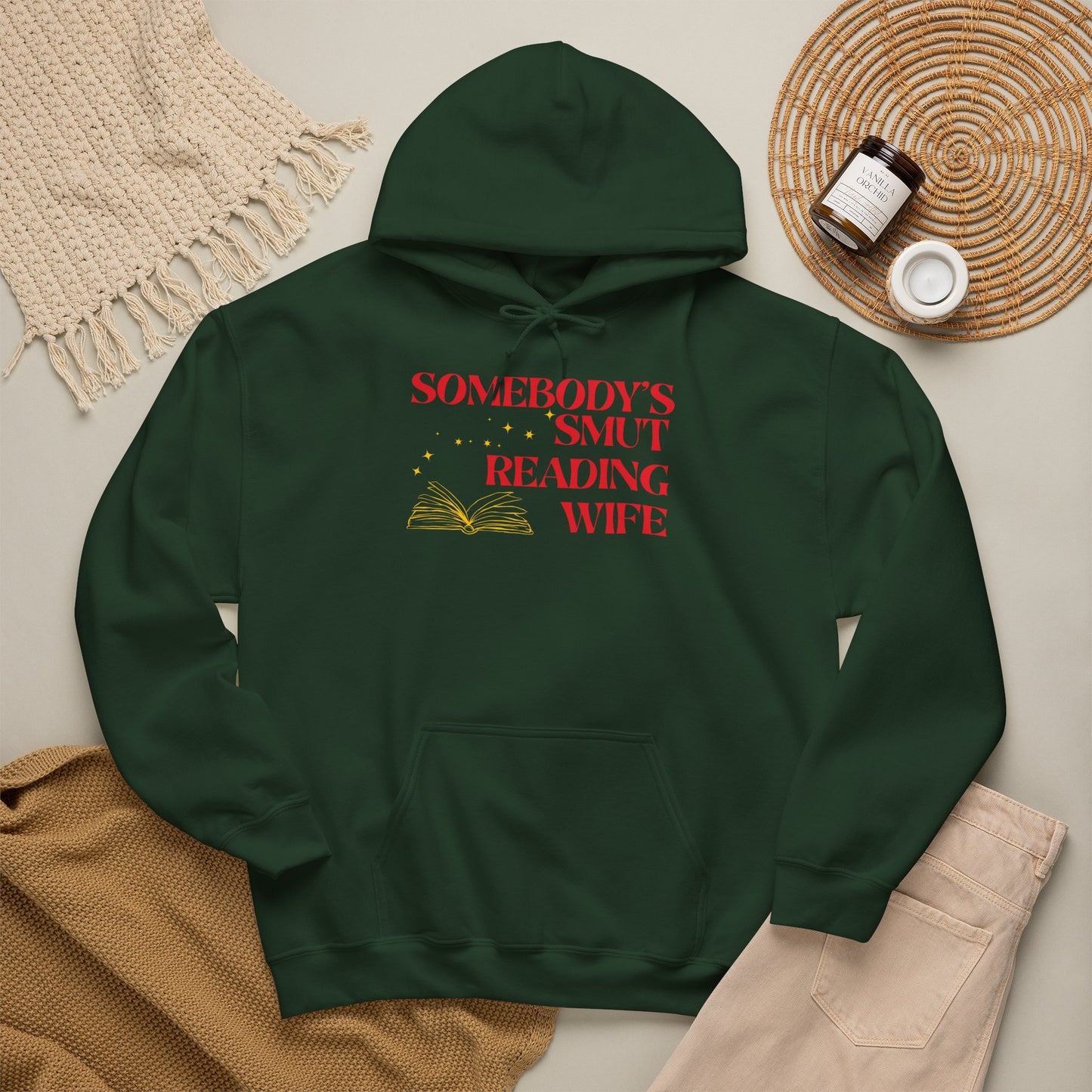 Somebody's Smut Reading Wife (yellow book) Hoodie