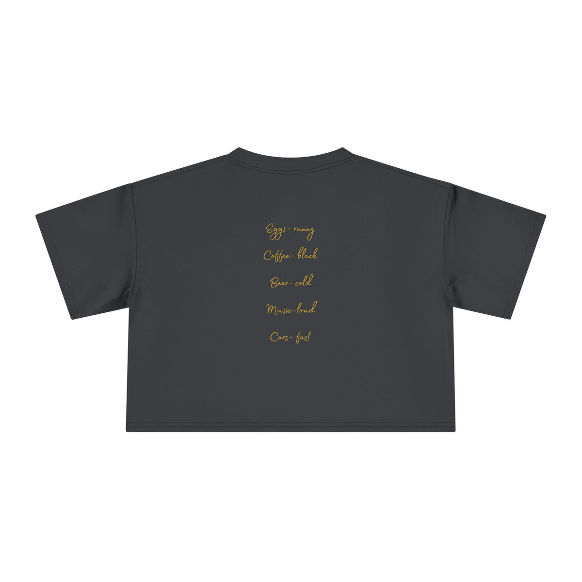 Officially Licensed Dom's List Gold Script Crop Tee