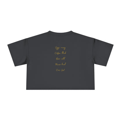 Officially Licensed Dom's List Gold Script Crop Tee