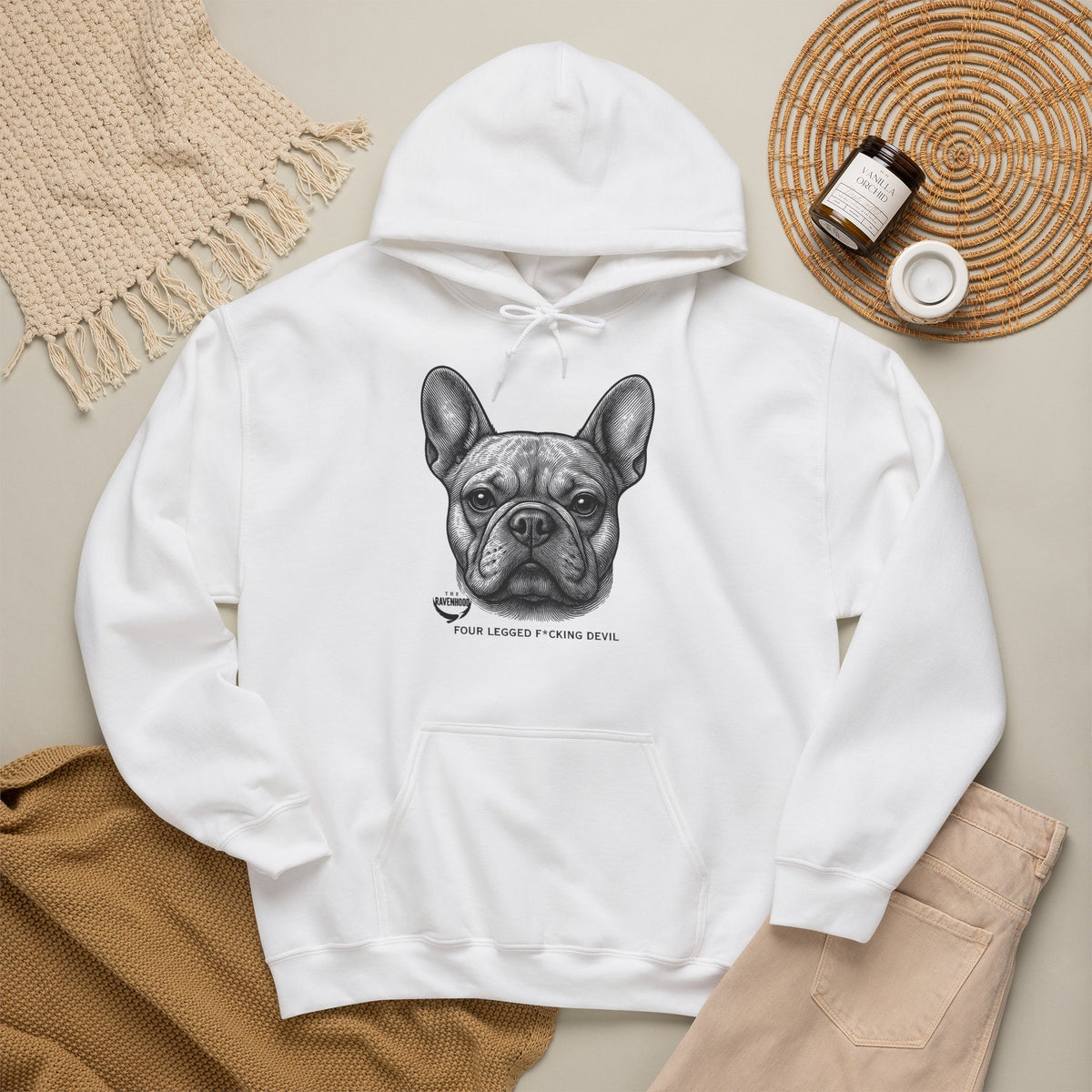Officially Licensed Beau Black Script Hoodie