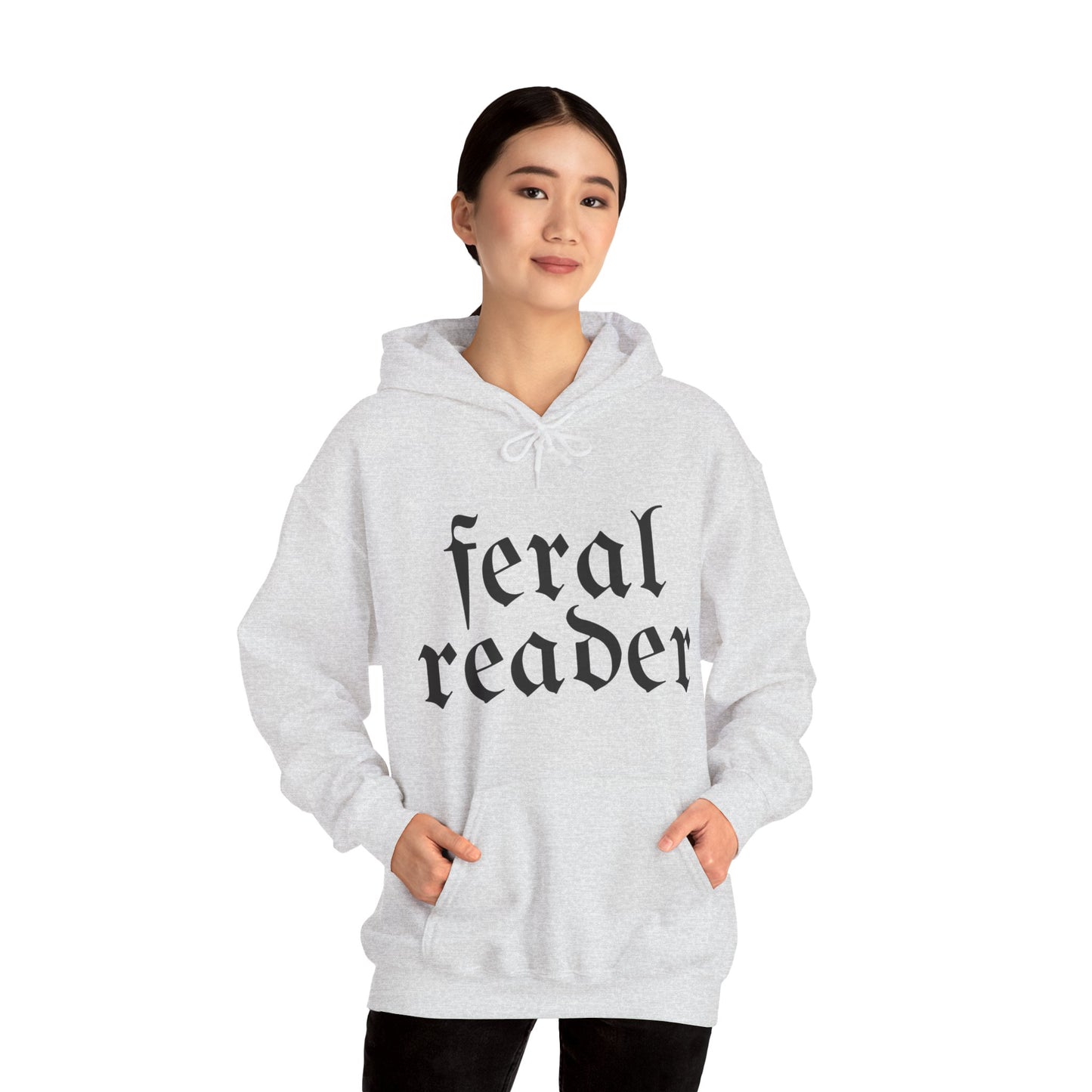 Feral Reader (black script) Hoodie