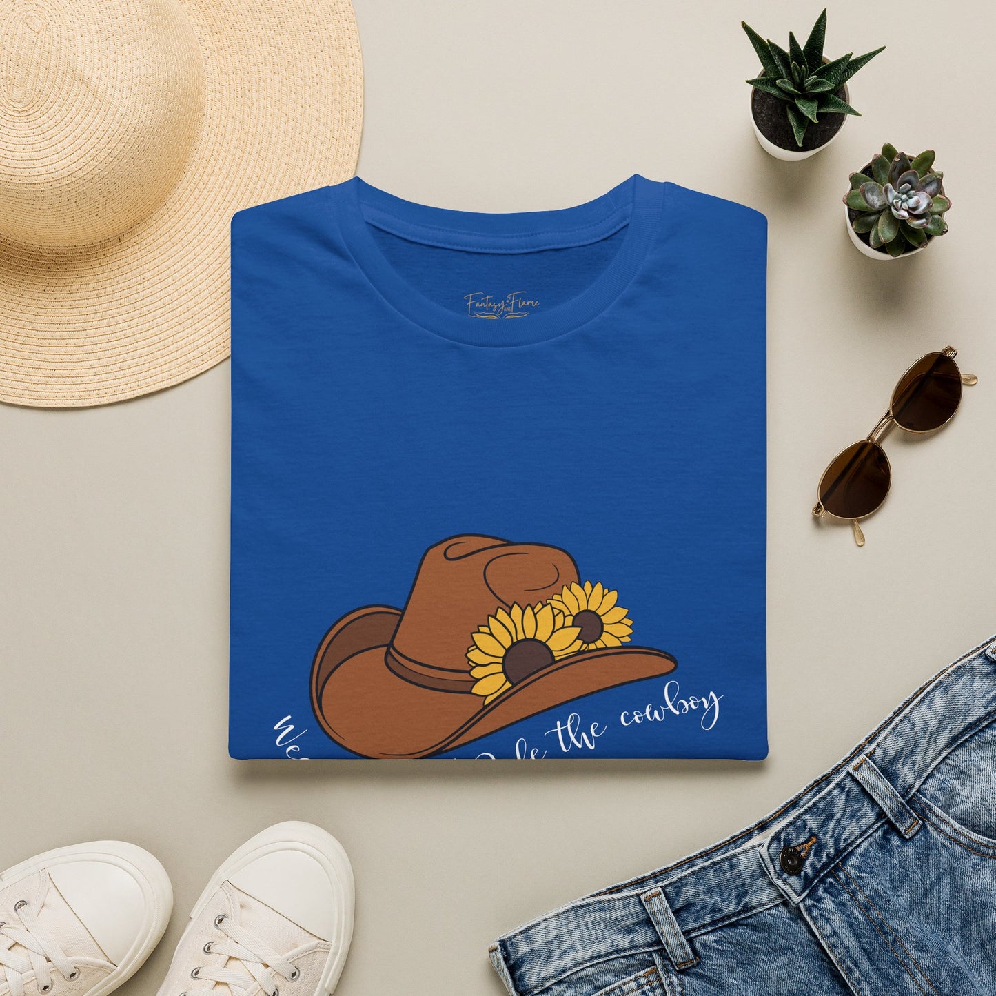 Ride The Cowboy (white script) cotton T-shirt