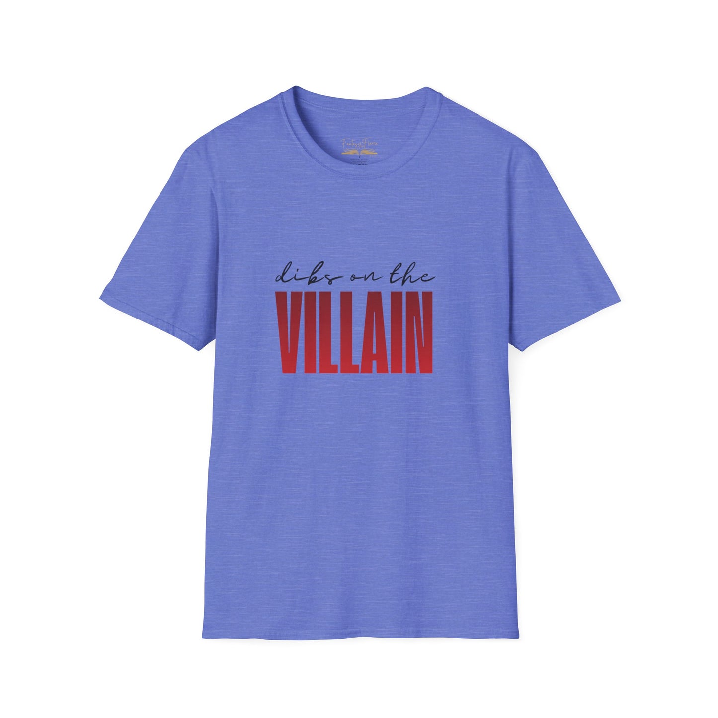 Dibs on the Villain (black script) Cotton T-Shirt