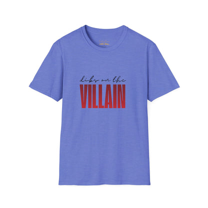 Dibs on the Villain (black script) Cotton T-Shirt