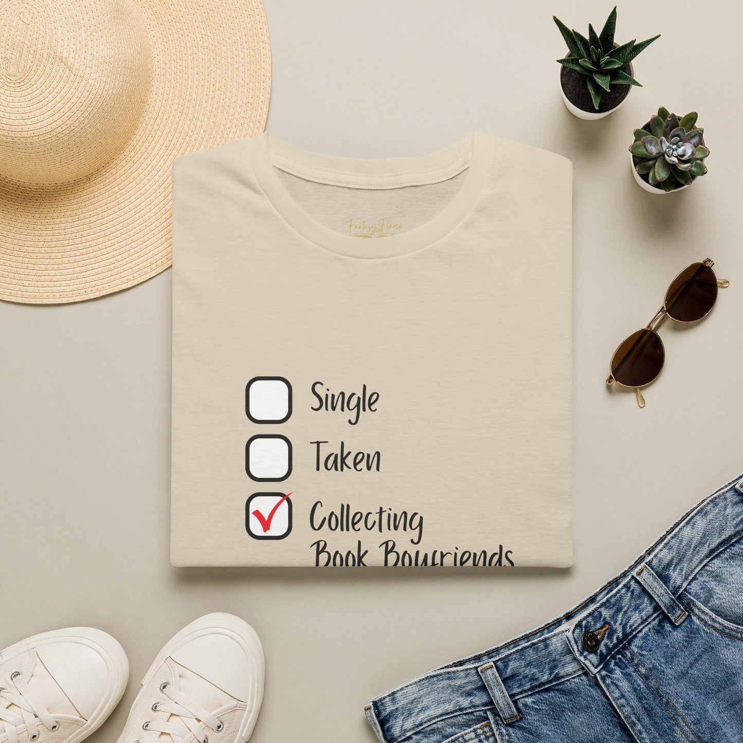 Collecting Book Boyfriends Cotton T-Shirt