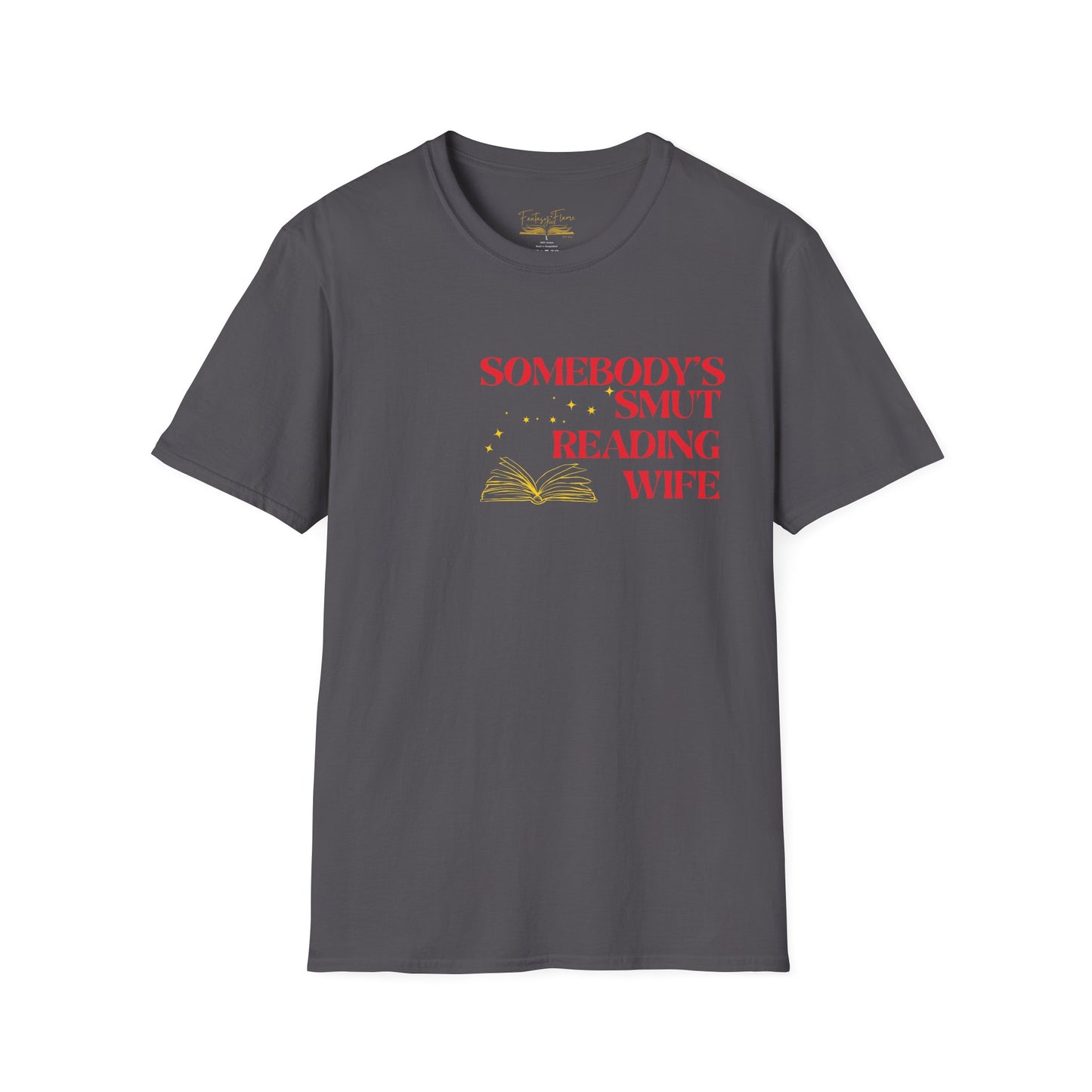 Somebody's Smut Reading Wife Cotton (red script) T-Shirt