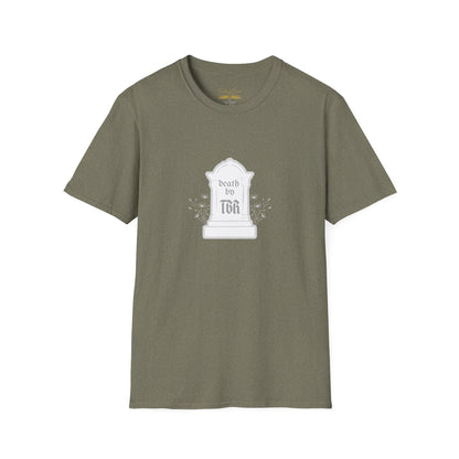 Death by TBR (grey script) Cotton T-Shirt