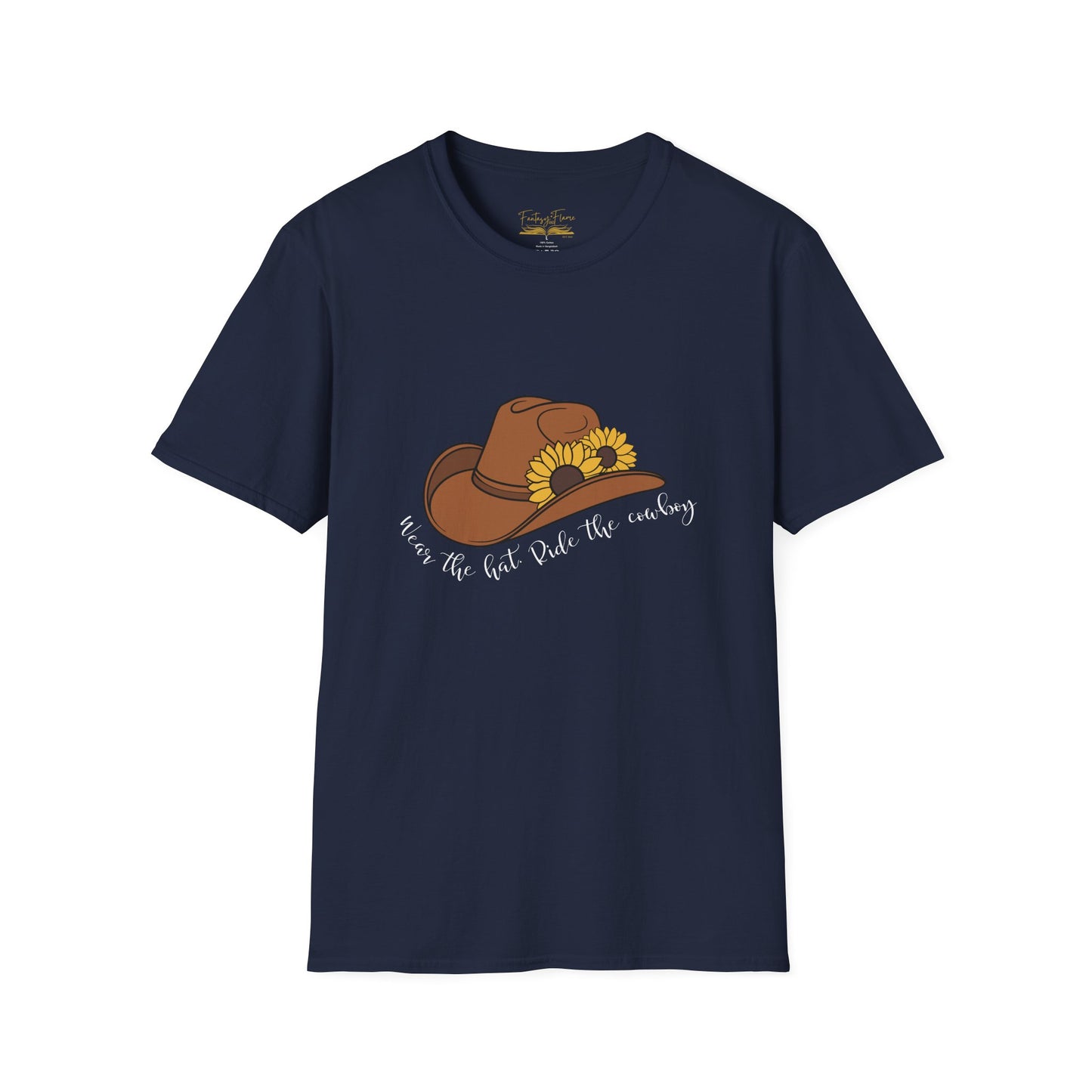 Ride The Cowboy (white script) cotton T-shirt
