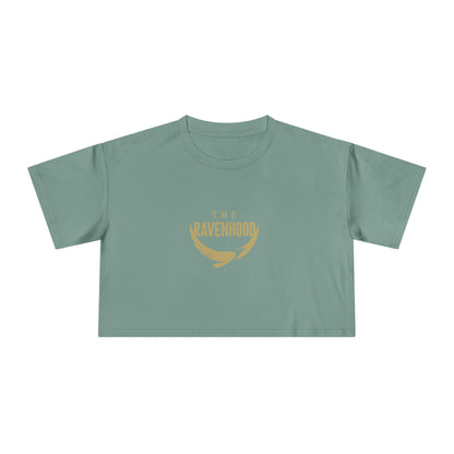 Dom's List White Script Crop Tee