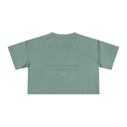 Officially Licensed French Tobias Black Script Crop Tee