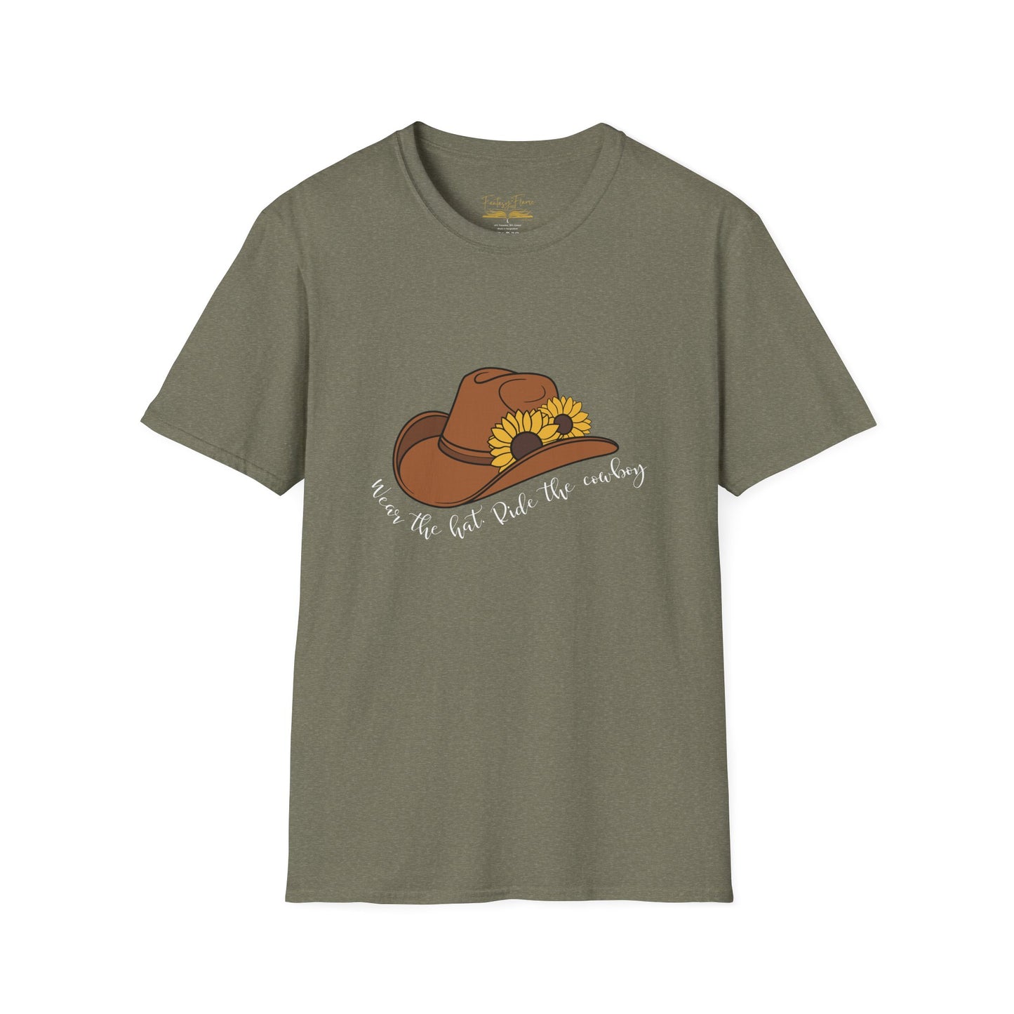 Ride The Cowboy (white script) cotton T-shirt