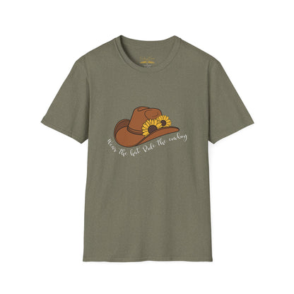 Ride The Cowboy (white script) cotton T-shirt