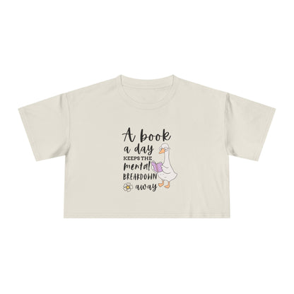 A Book A Day Crop Tee