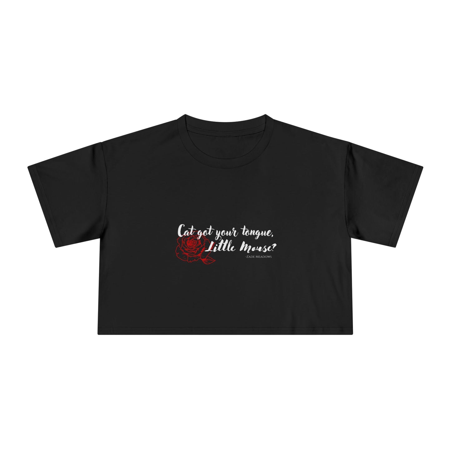 Cat Got Your Tongue Dark Crop Tee