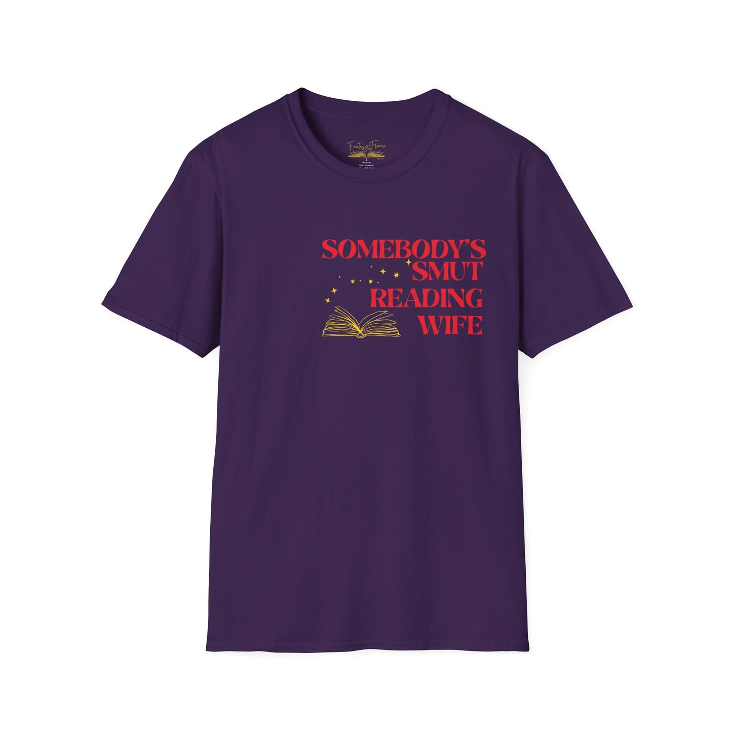 Somebody's Smut Reading Wife Cotton (red script) T-Shirt
